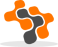 Logo zeigt farbige Elemente, die verkettet sind